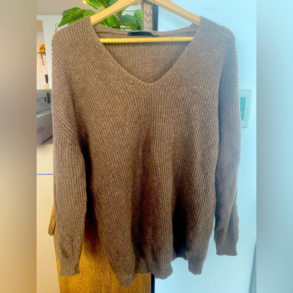 Jenni kayne Cabin sweater size S in nutmeg brown